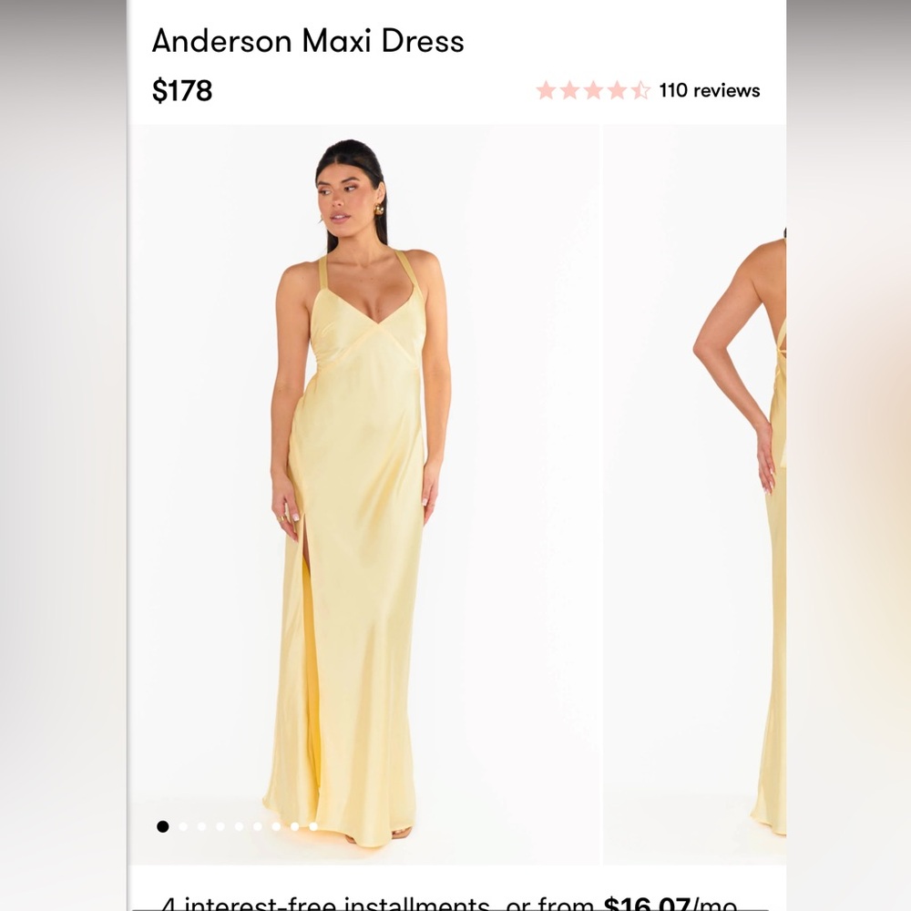 Anderson Yellow Maxi Dress - Show Me Your MuMu